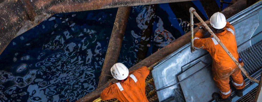 Bohrinsel oil rig workers