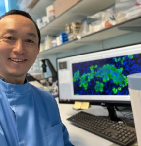 Virus entry: Yohei Yamauchi in his tissue culture lab at the University of Bristol